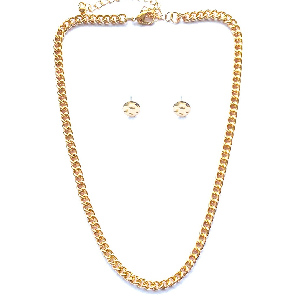 Elana Link Necklace and Earrings Set